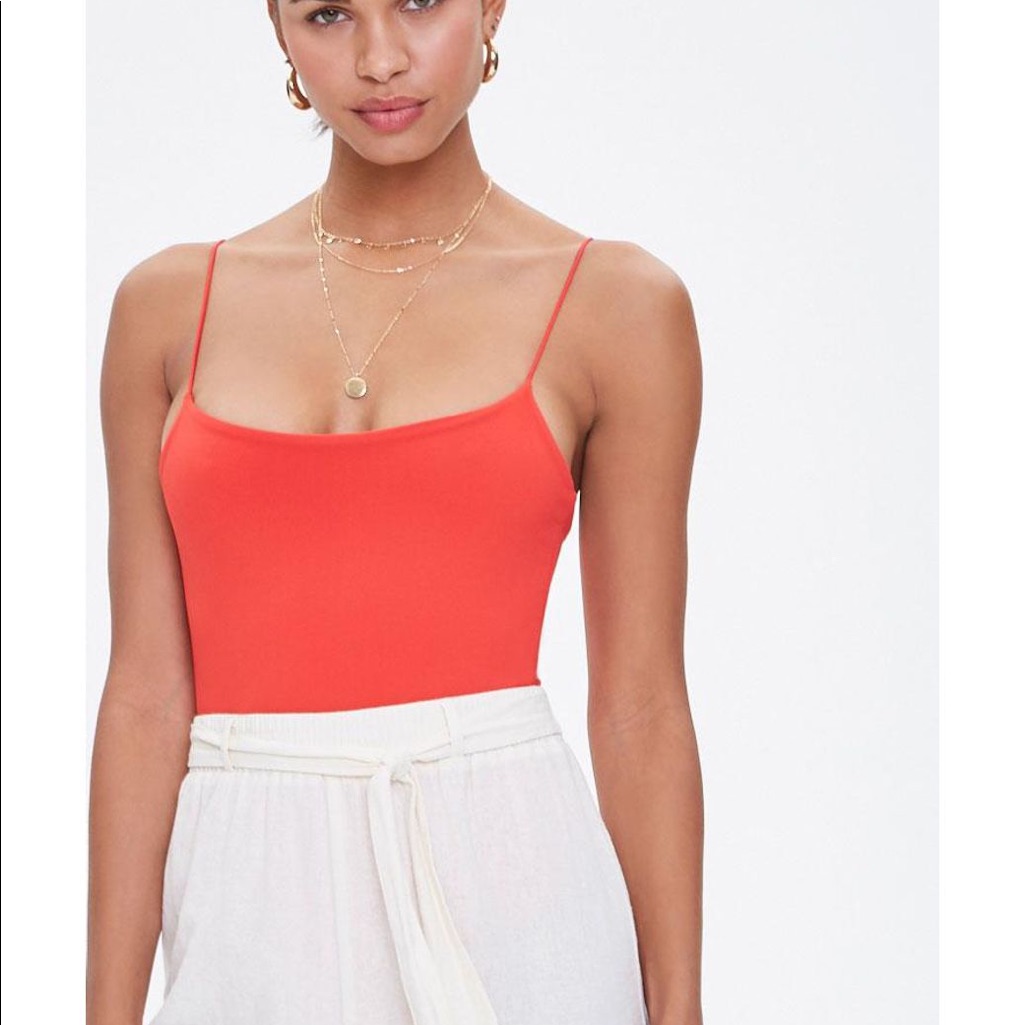 Red Satin Bodysuit